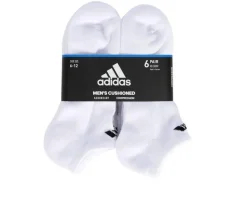 Adidas Socks>6 Pair Men's Cushioned No Show Socks