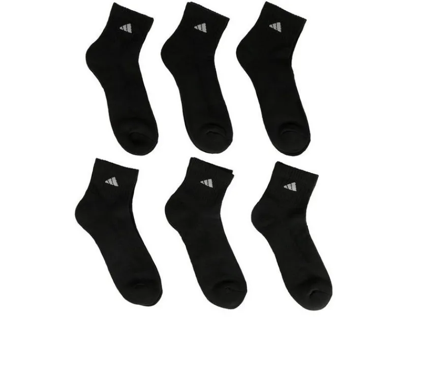 6 Pair Men's Cushioned Quarter Socks|Adidas Best