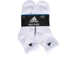 Adidas Socks>6 Pair Men's Cushioned Quarter Socks