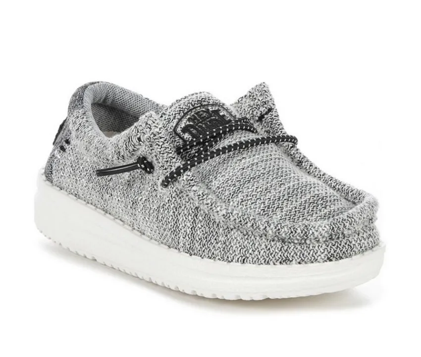 Boys' Toddler Wally Youth Stretch Casual Shoes|HEYDUDE New