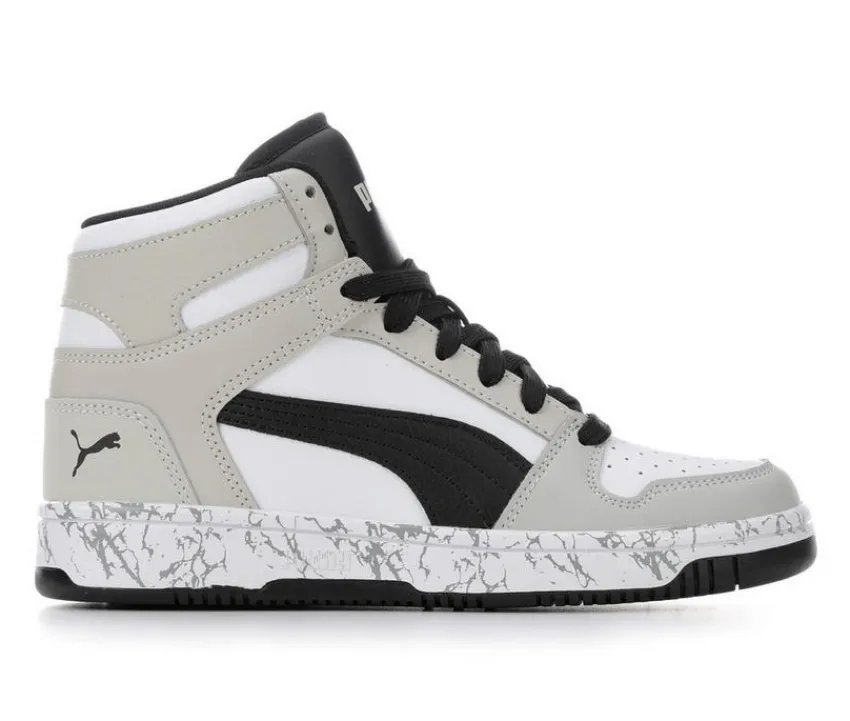 Boys' Big Kid Rebound Lay Up Mid Marble Basketball Sneakers|Puma