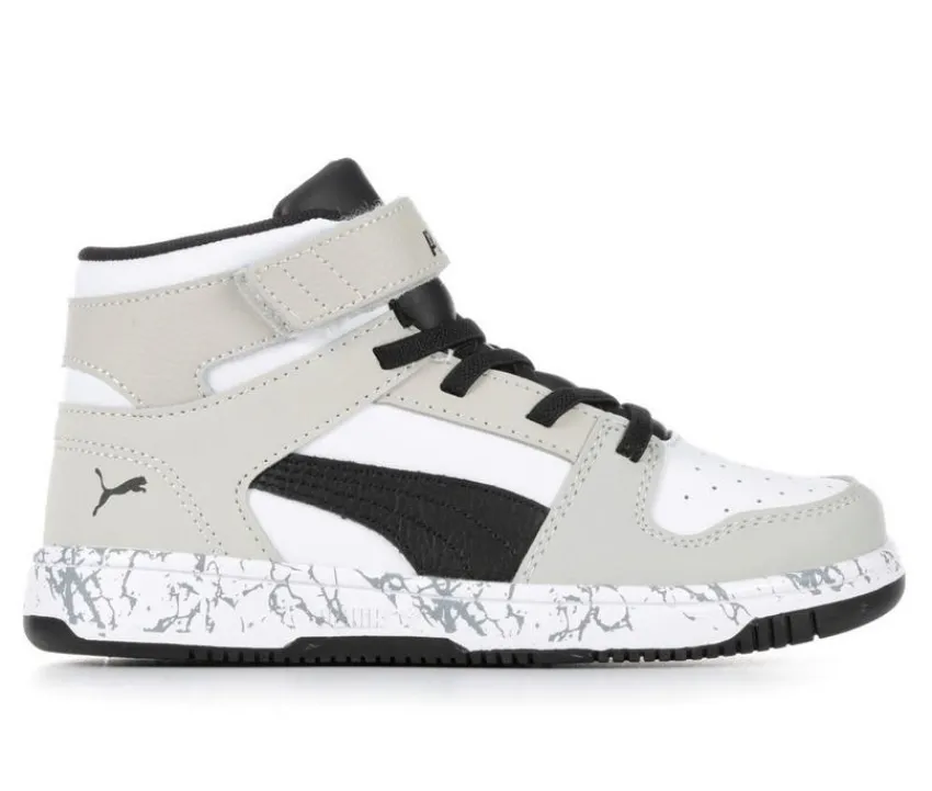 Boys' Little Kid & Big Kid Rebound Layup Mid Marble Sneakers|Puma Hot