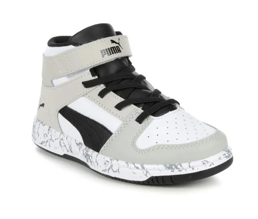 Boys' Little Kid & Big Kid Rebound Layup Mid Marble Sneakers|Puma Hot