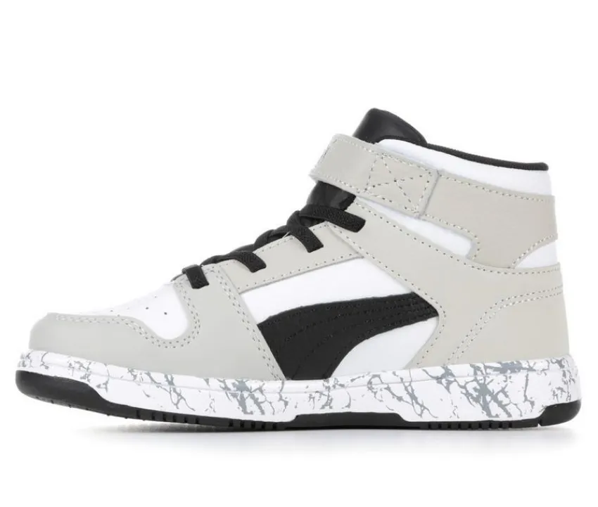 Boys' Little Kid & Big Kid Rebound Layup Mid Marble Sneakers|Puma Hot
