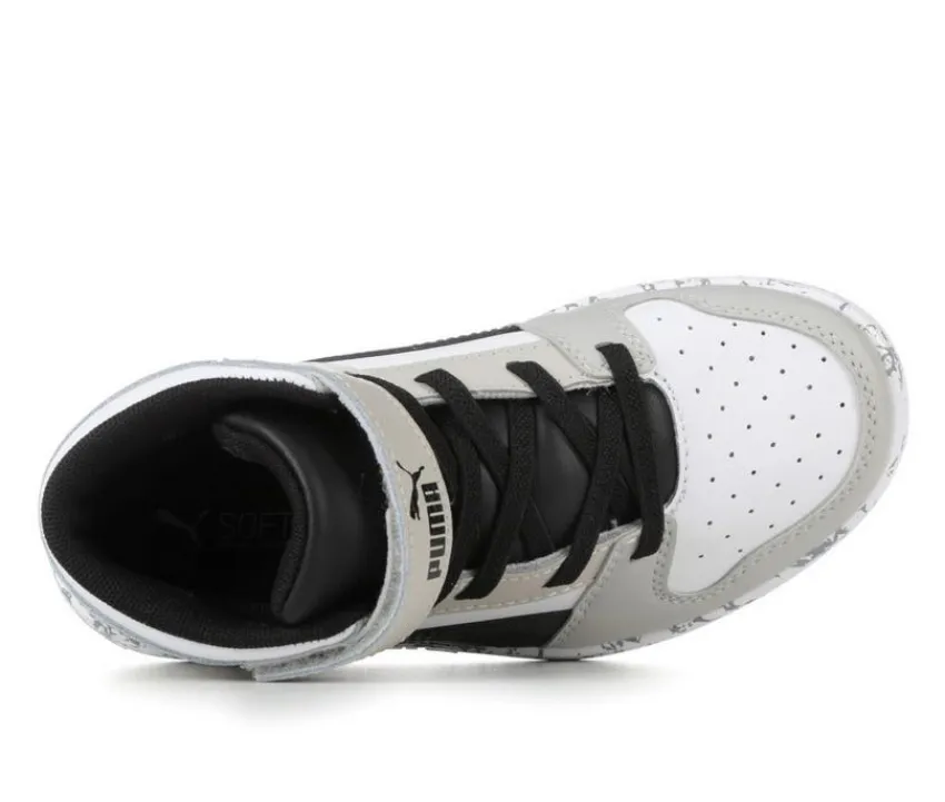 Boys' Little Kid & Big Kid Rebound Layup Mid Marble Sneakers|Puma Hot