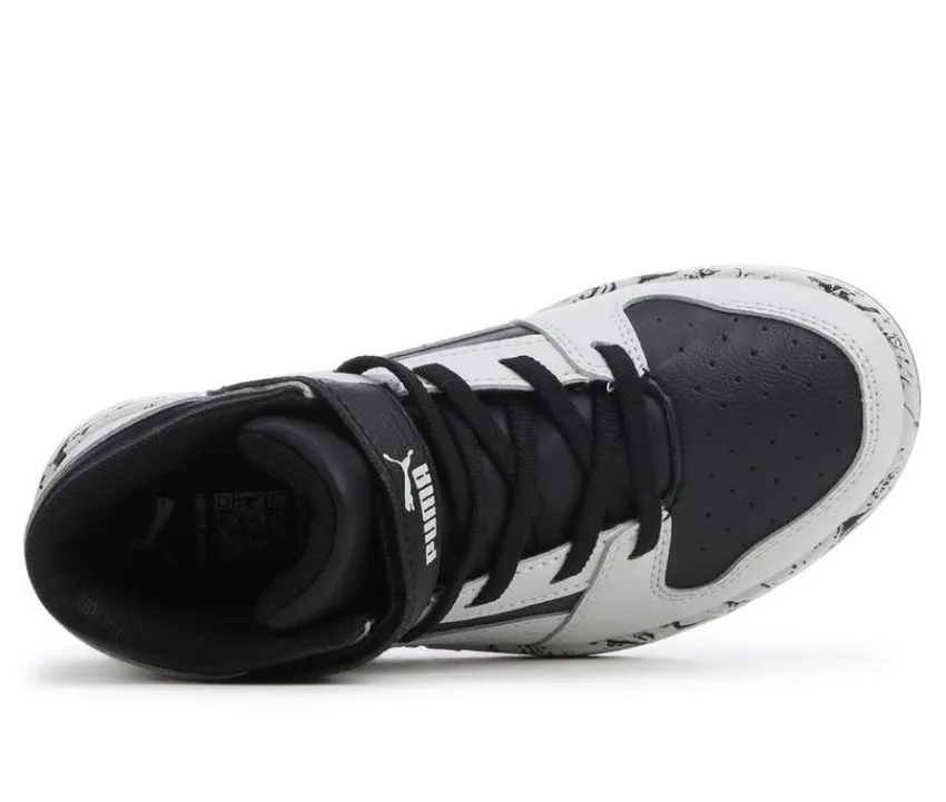 Boys' Little Kid & Big Kid Rebound Layup Mid Marble Sneakers|Puma Online