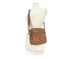 Pebble Washed Pocket Crossbody Handbag|Bueno Of California Hot