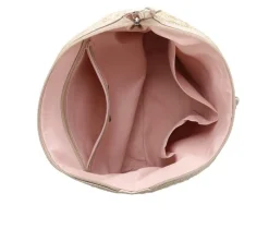 Straw Top Zip Tote Handbag|Bueno Of California Sale
