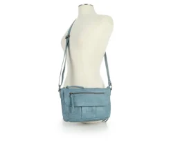 Waxy Croc Flap Crossbody Handbag|Bueno Of California Clearance