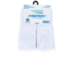 6 Pack Men's Energy Crew Socks|Copper Fit Clearance