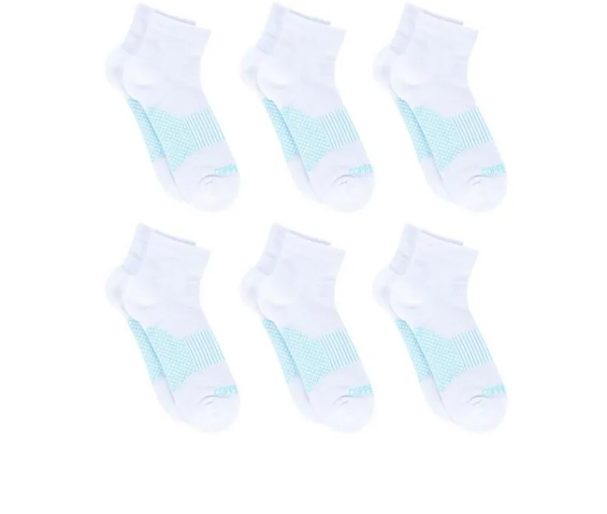 Copper Fit Socks>6 Pack Women's Energy Quarter Crew Socks