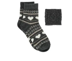 1- Pair Womens Crew w/ Coffee Sweater|FireSide New