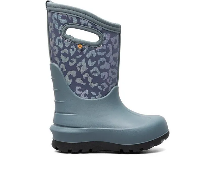 Girls' Little & Big Kid Neo Classic Metallic Leopard Winter Boots|Bogs Footwear New