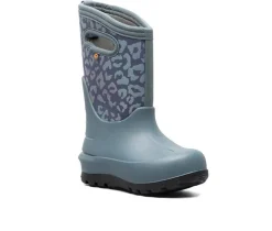 Girls' Little & Big Kid Neo Classic Metallic Leopard Winter Boots|Bogs Footwear New