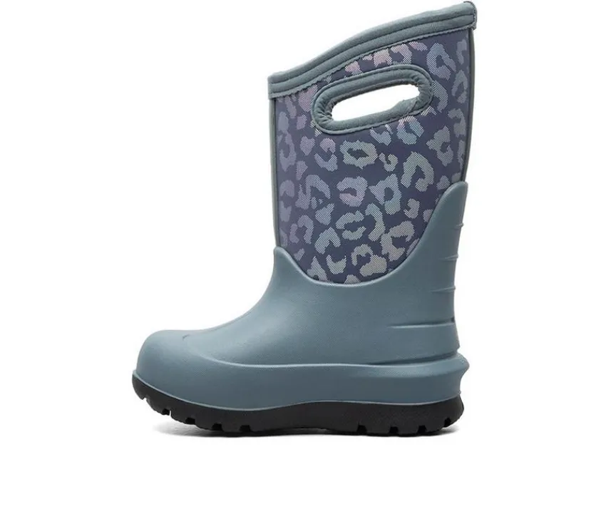 Girls' Little & Big Kid Neo Classic Metallic Leopard Winter Boots|Bogs Footwear New