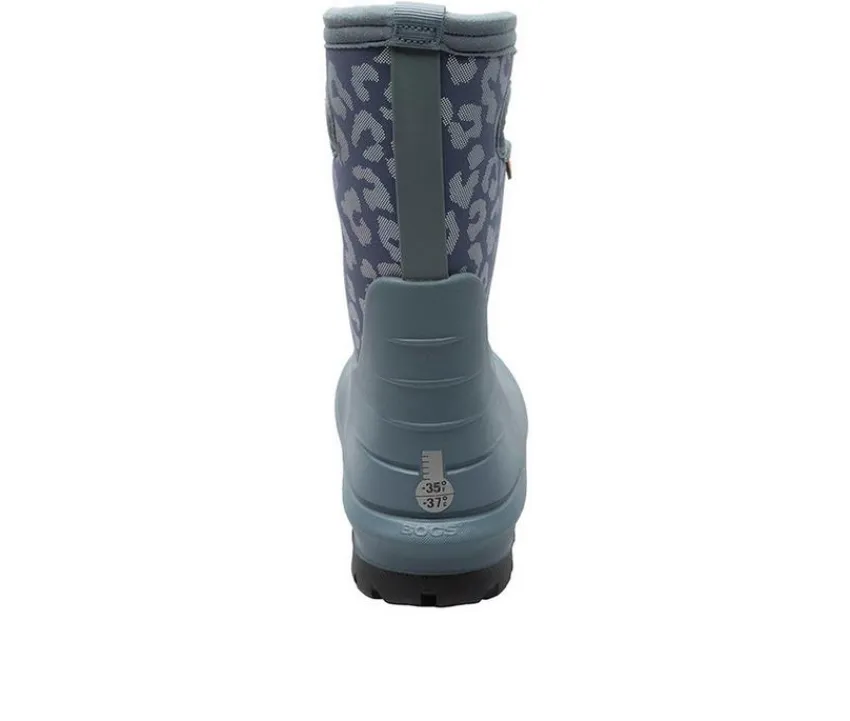 Girls' Little & Big Kid Neo Classic Metallic Leopard Winter Boots|Bogs Footwear New