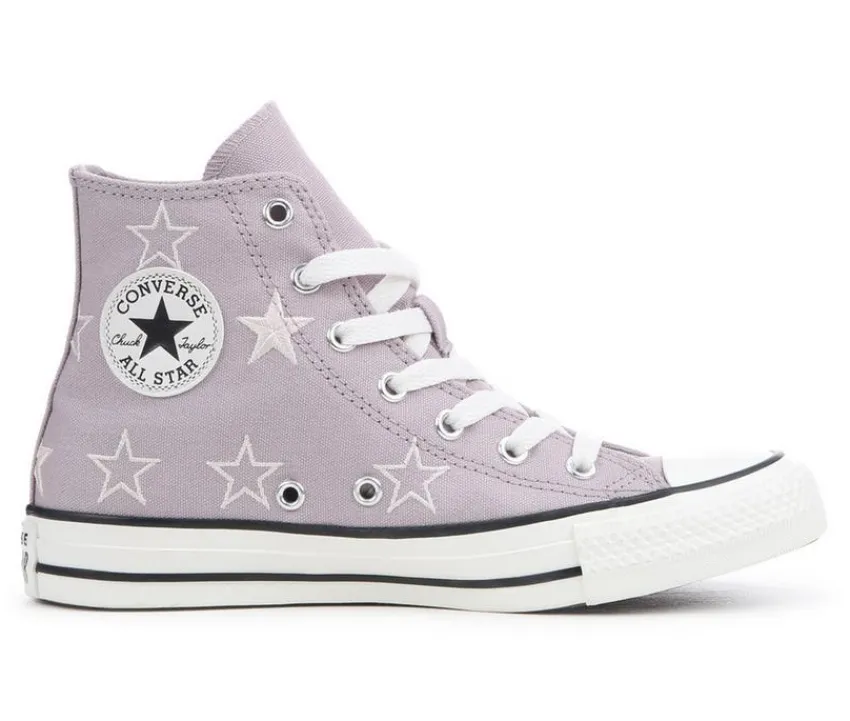 Converse Athletics & Sneakers|Athletics & Sneakers>Girls' Big Kid Chuck Taylor All Star Starry High-Top Sneakers
