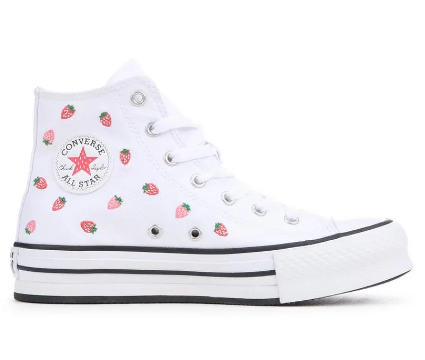 Converse Athletics & Sneakers|Athletics & Sneakers>Girls' Big Kid Chuck Taylor Lift Strawberry High-Top Sneakers