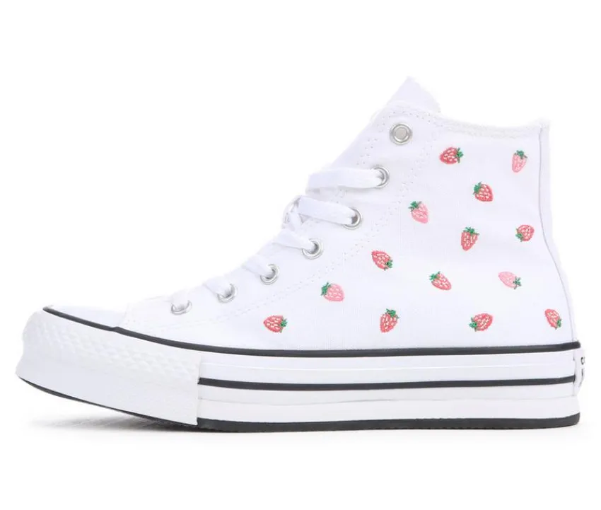 Converse Athletics & Sneakers|Athletics & Sneakers>Girls' Big Kid Chuck Taylor Lift Strawberry High-Top Sneakers