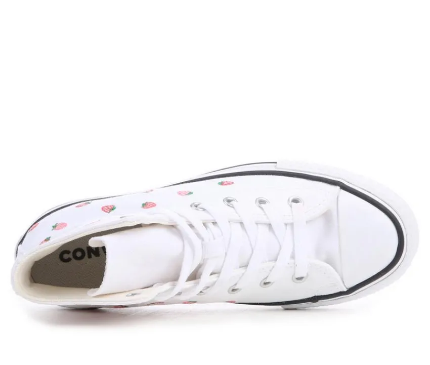Converse Athletics & Sneakers|Athletics & Sneakers>Girls' Big Kid Chuck Taylor Lift Strawberry High-Top Sneakers