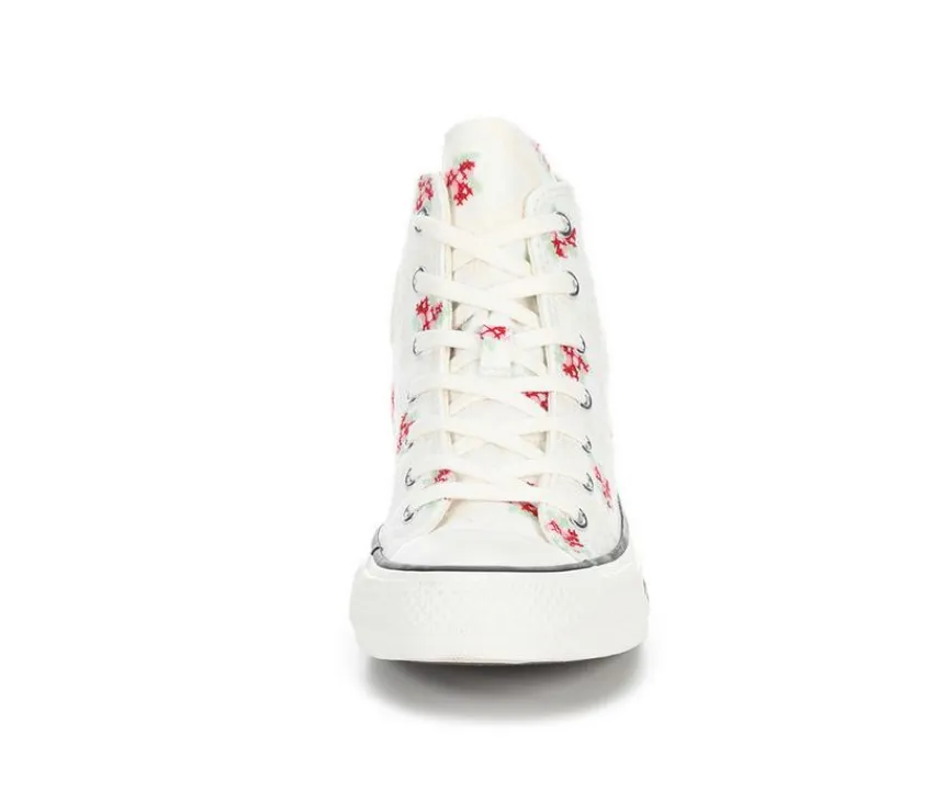 Converse Athletics & Sneakers|Athletics & Sneakers>Girls' Big Kid High Vintage Floral High-Top Sneakers