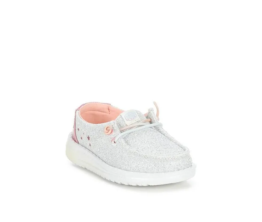 HEYDUDE Casual|Toddler (Sizes 4.5-10)>Girls' Infant & Toddler Wendy Iridescent Star Casual Shoes
