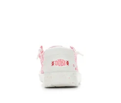 Girls' Little Kid & Big Kid Wendy Y Watercolor Hearts Casual Shoes|HEYDUDE Clearance