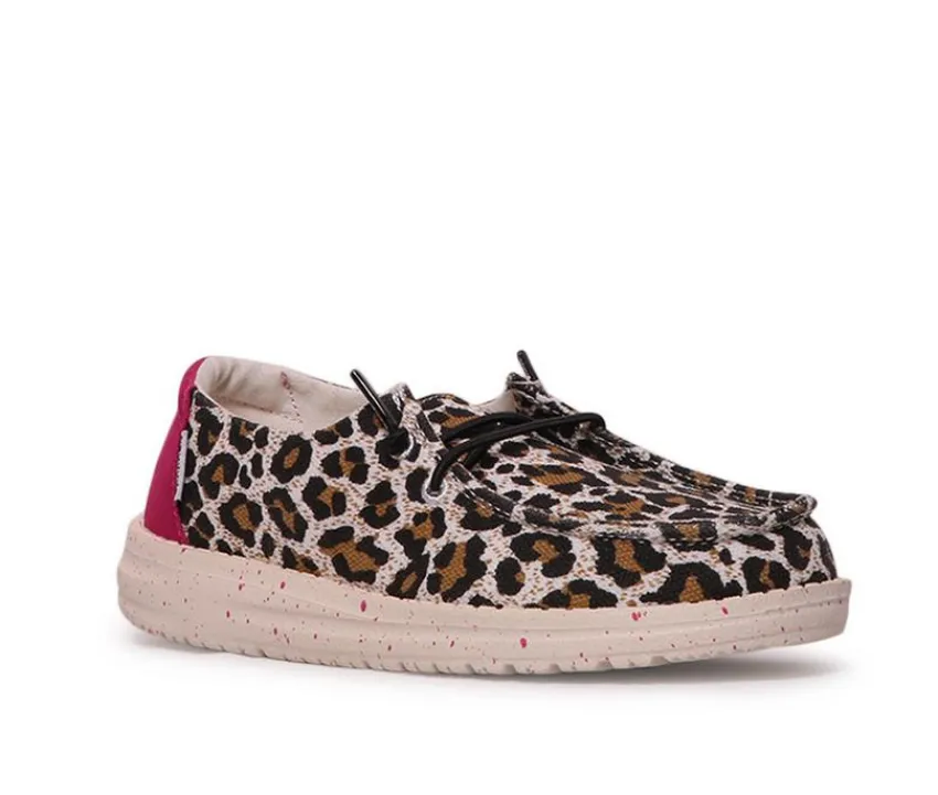 HEYDUDE Casual|Little Kid (Sizes 10.5-3)>Girls' Little Kid & Big Kid Wendy Youth Cheetah Casual Shoes