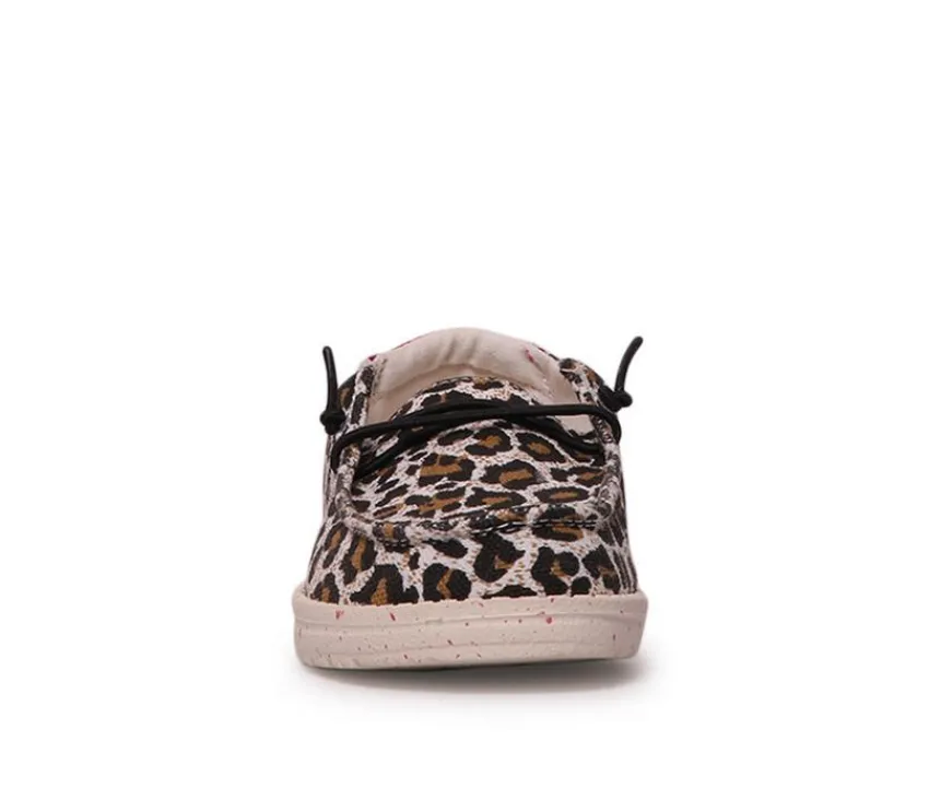 HEYDUDE Casual|Little Kid (Sizes 10.5-3)>Girls' Little Kid & Big Kid Wendy Youth Cheetah Casual Shoes