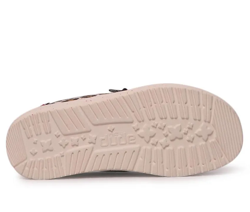 HEYDUDE Casual|Little Kid (Sizes 10.5-3)>Girls' Little Kid & Big Kid Wendy Youth Cheetah Casual Shoes