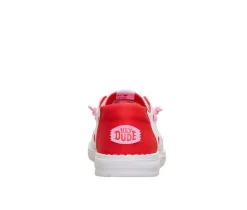 Girls' Wendy Youth Embroidered Hearts Boat Shoes|HEYDUDE