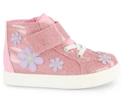 Jessica Simpson Athletics & Sneakers>Girls' Toddler Gretchen Flower High-top Sneakers
