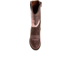 Girls' Little Kid & Big Kid Dimmit Details Cowboy Boots|Kensie Girl Outlet