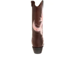 Girls' Little Kid & Big Kid Dimmit Details Cowboy Boots|Kensie Girl Outlet