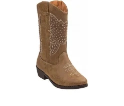 Kensie Girl Boots|Big Kid (Sizes 3.5-7)>Girls' Little Kid & Big Kid Rhinestone Zip-Up Cowboy Boots