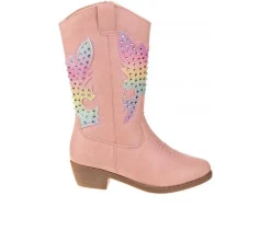 Girls' Little Kid & Big Kid Rhinestone Zip-Up Cowboy Boots|Kensie Girl Clearance