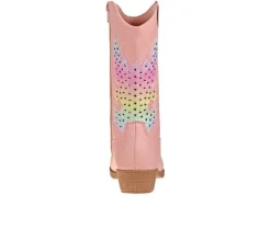Girls' Little Kid & Big Kid Rhinestone Zip-Up Cowboy Boots|Kensie Girl Clearance