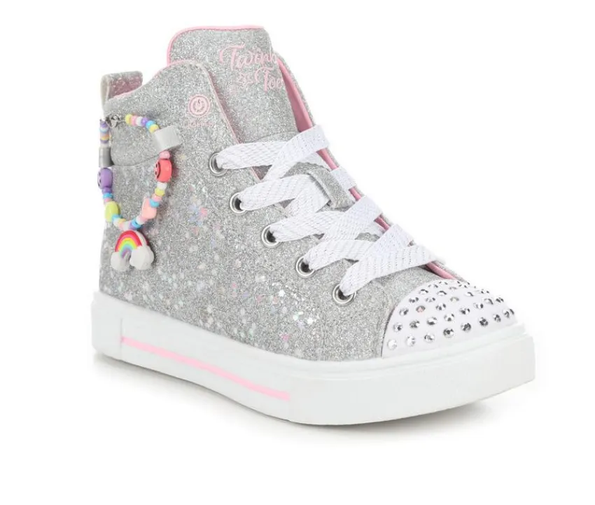 Skechers Casual|Casual>Girls' Little Kid Twinkle Sparks Charm Bestie Light-Up Shoes