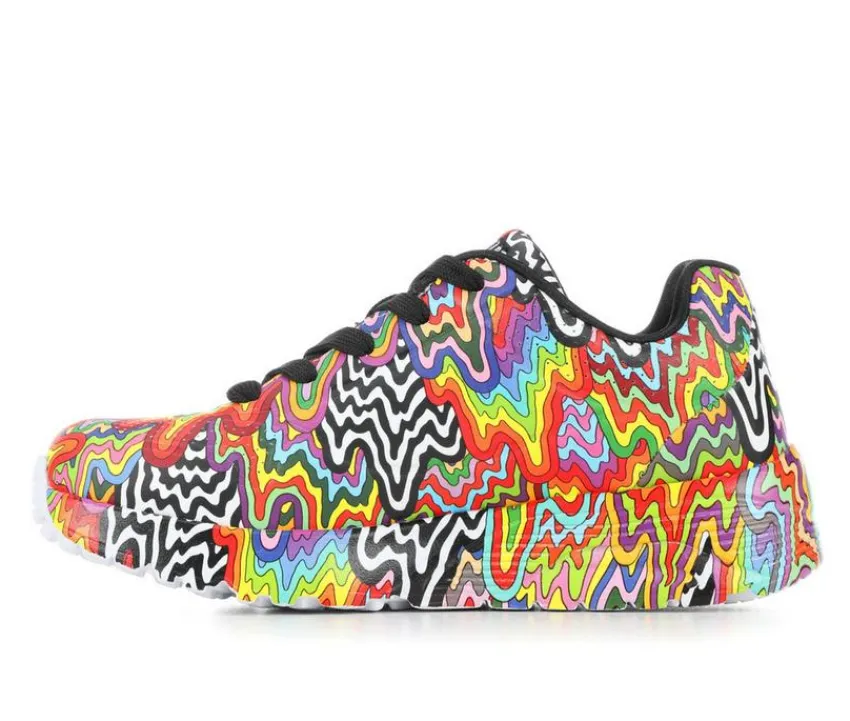 Skechers Street Athletics & Sneakers|Athletics & Sneakers>Girls' Little Kid & Big Kid Uno Lite Jen Stark Print Sneakers