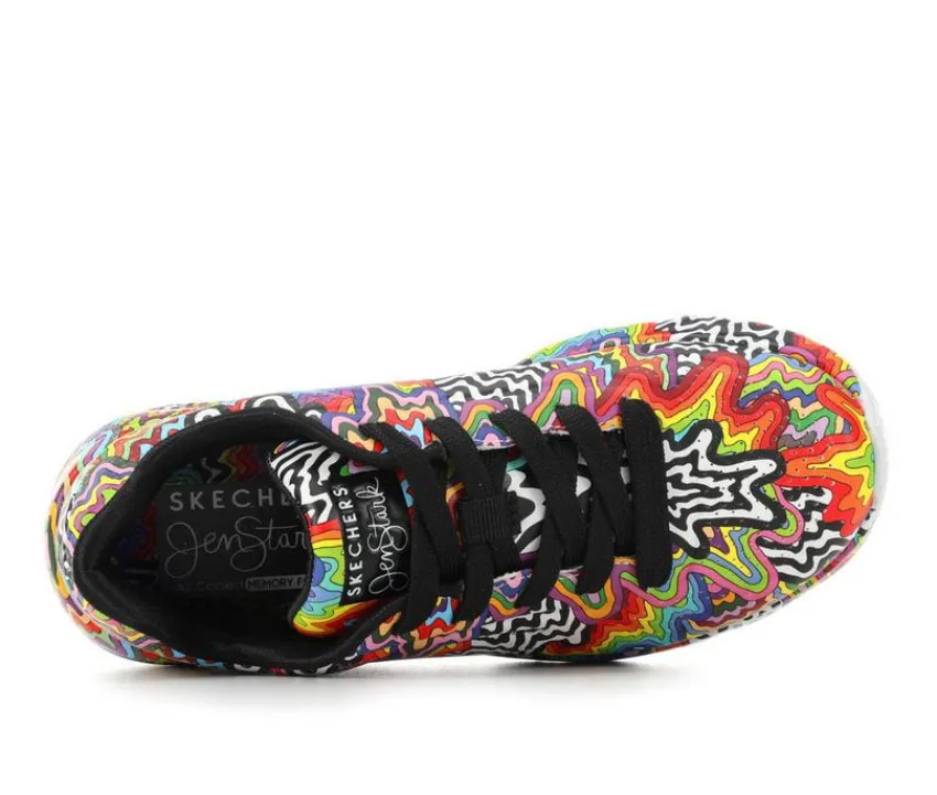 Skechers Street Athletics & Sneakers|Athletics & Sneakers>Girls' Little Kid & Big Kid Uno Lite Jen Stark Print Sneakers