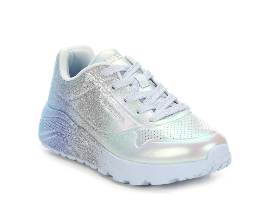 Skechers Street Athletics & Sneakers|Athletics & Sneakers>Girls' Little Kid & Big Kid Uno Lite Metallic Shimmers Sneakers