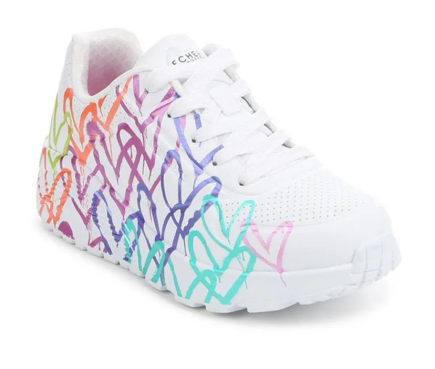 Girls' Little Kid & Big Kid Uno Lite Gold Crown Sneakers|Skechers Street Outlet