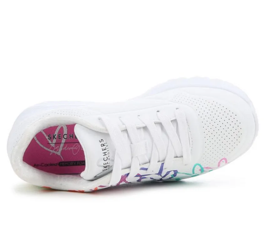 Girls' Little Kid & Big Kid Uno Lite Gold Crown Sneakers|Skechers Street Outlet