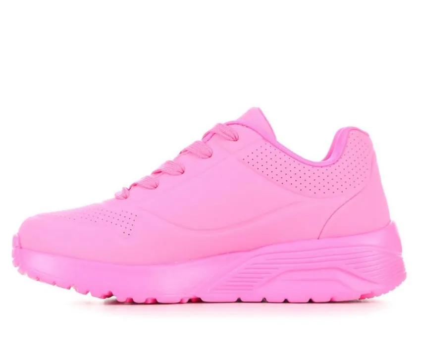 Skechers Street Athletics & Sneakers|Athletics & Sneakers>Girls' Little Kid & Big Kid Uno Lite Heart Metallic Wedge Sneakers