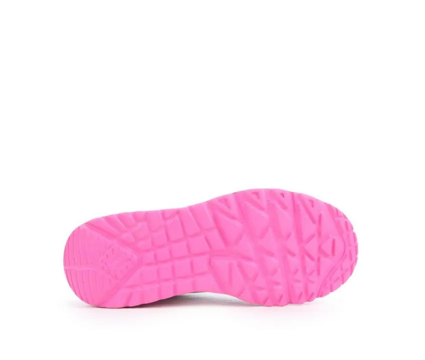 Skechers Street Athletics & Sneakers|Big Kid (Sizes 3.5-7)>Girls' Little Kid & Big Kid Uno Lite JGoldcrown Heart Sneakers
