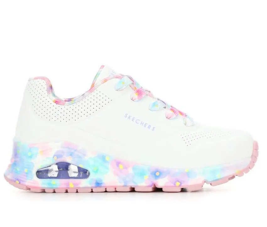 Skechers Street Athletics & Sneakers|Athletics & Sneakers>Girls' Little Kid & Big Kid Uno Gen1 Floral Sneakers
