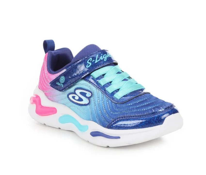 Skechers Athletics & Sneakers|Casual>Girls' Wavy Beams Girls 10.5-4 Light-Up Shoes