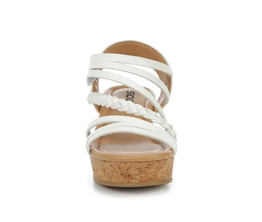 Soda Sandals|Dress>Girls' Little Kid & Big Kid Whitney Wedge Sandals
