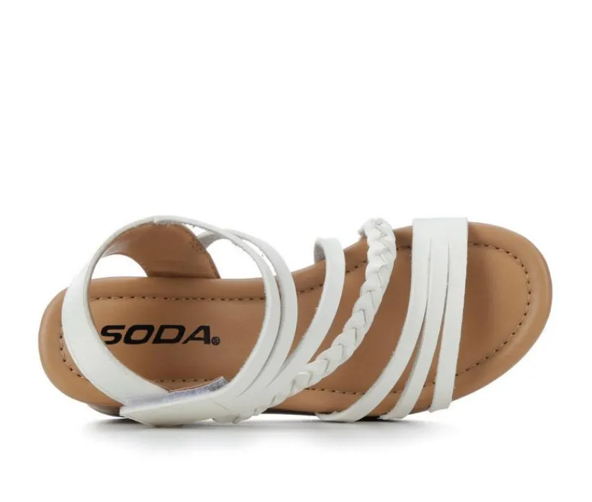 Soda Sandals|Dress>Girls' Little Kid & Big Kid Whitney Wedge Sandals