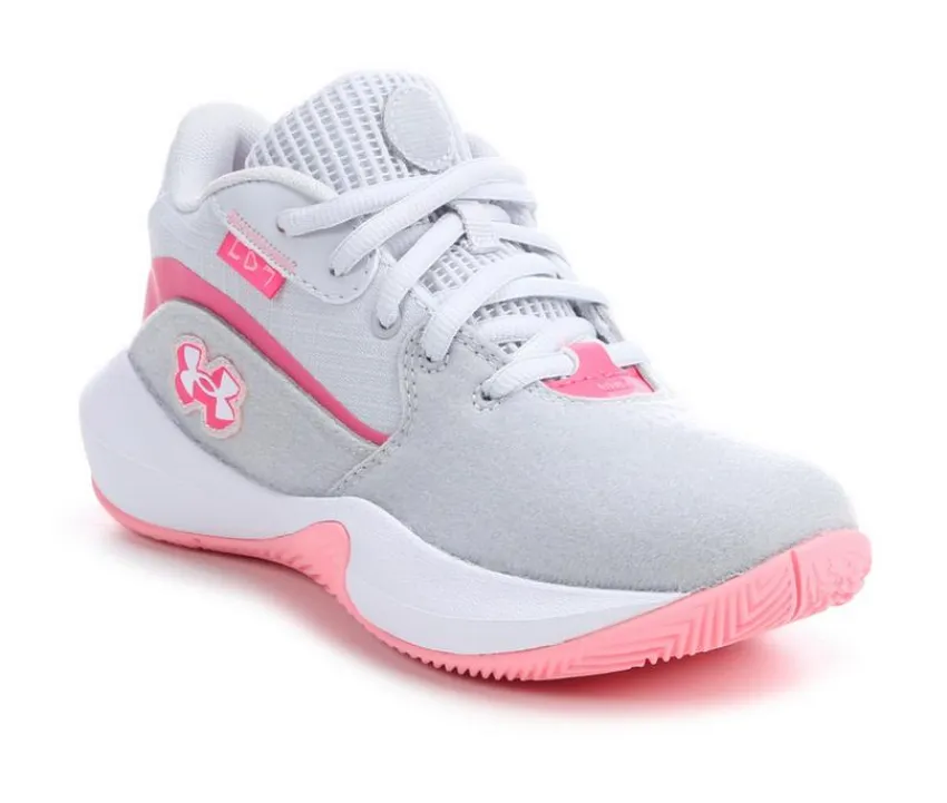 Under Armour Athletics & Sneakers|Athletics & Sneakers>Girls' Little Kid Lockdown 7 Patches Basketball Shoes